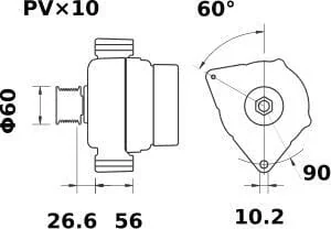 Mahle - MG894 - Lichtmaschine 14V 150A