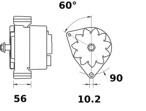 Mahle - MG926 - Lichtmaschine 14V 95A
