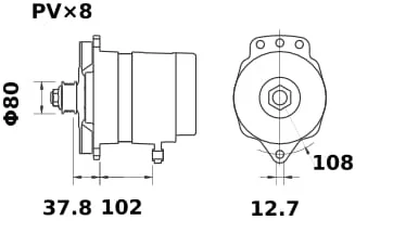 Mahle - MG93 - Lichtmaschine 48V 180A