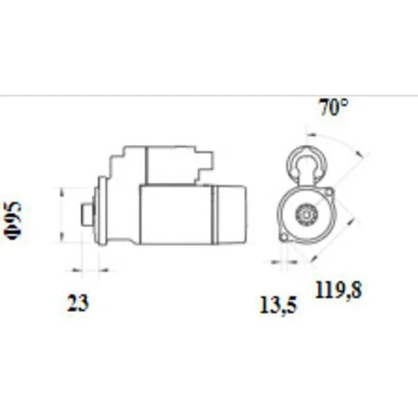 Mahle - MS1157 - Anlasser 12V 2,2KW 11-Zaehne Mahle