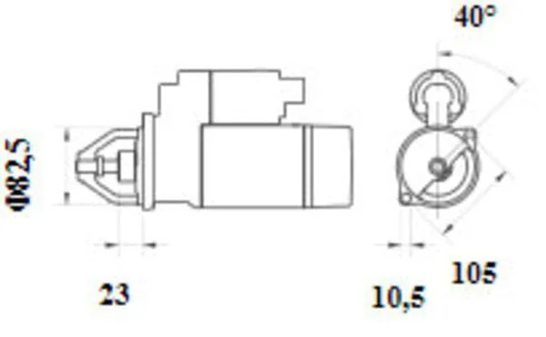 Mahle - MS1174 - Starter 12V 3,2KW 11 Zaehne Mahle