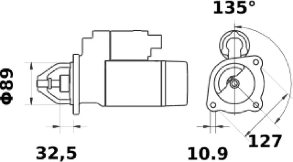 Mahle - MS222 - Starter 12V 3,2KW