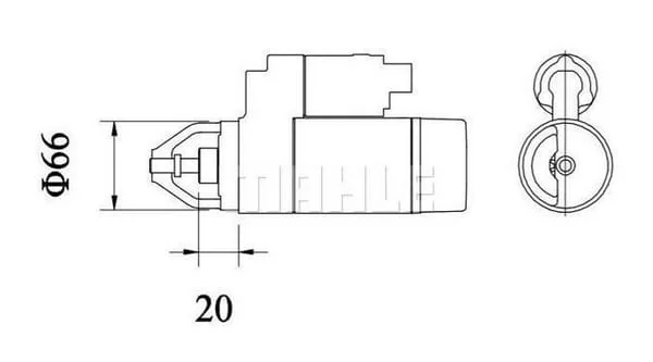Mahle - MS436 - Starter 12V 1KW 9 Zaehne CW Mahle