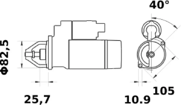 Mahle - MS658 - Starter 12V 3,2KW