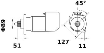 Mahle - MS716 - Starter 12V 3,6KW