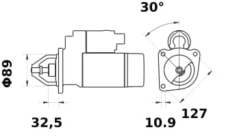 Mahle - MS791 - Anlasser 12V 3,2KW