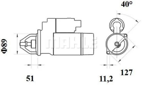 Mahle - MS894 - Anlasser 12V 4KW