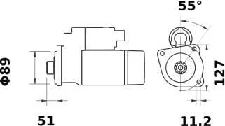 Mahle - MS971 - Anlasser 24V 5,5KW