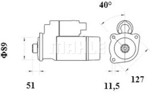 Mahle - MS975 - Starter 24V 4,8KW