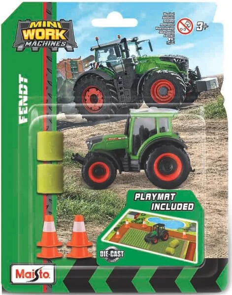 Maisto - MA15592F - Fendt Mini-Arbeitsmaschinen Mini-Bauernhof-Spielset