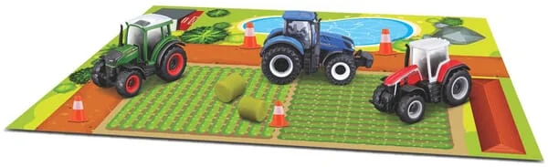 Maisto - MA15592M - Massey Ferguson Mini-Arbeitsmaschinen Mini-Bauernhof-Spielset