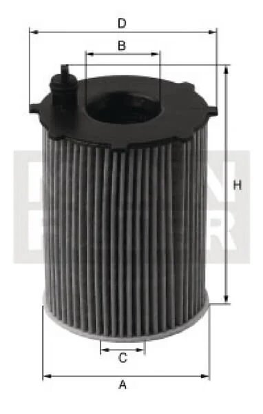 Mann Filter - HU8001X - Oelfilterelement, Metallfrei