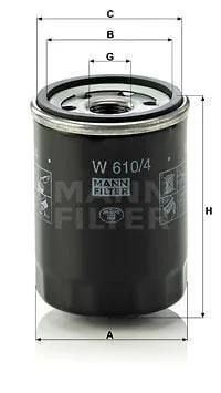 MANN FILTER - W6104 - Oelfilter