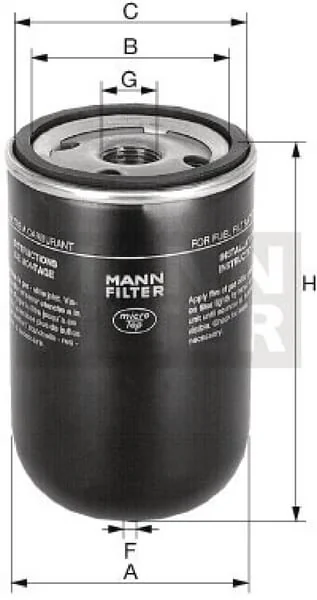 Mann Filter - WK9165X - Kraftstoffwechsel-Filter