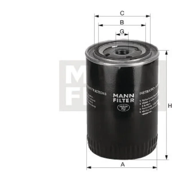 Mann Filter - WP92880 - Oelfilter Mann Filter & Hummel