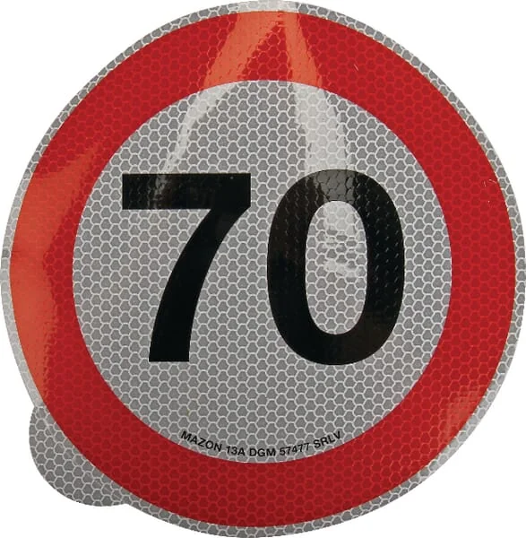 Mazon - WB7970IT - Aufkleber Verbotsschild Geschwindigkeitsbegrenzung: 70 Km/h Mazon