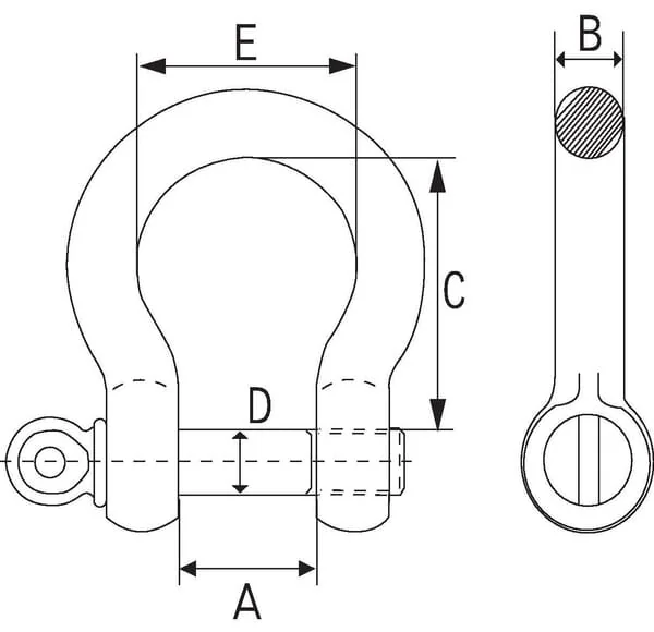 McBULL - FSHG12 - Verstaerkter Schaekel 1/2" 2000 Kg