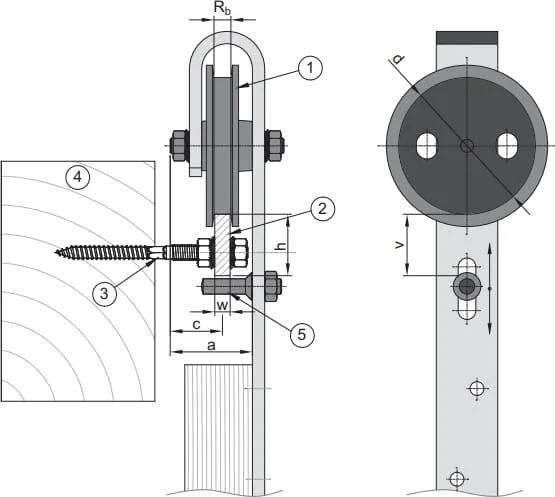 MEA - TB11330152 - Torrollen Mit Halterung 120mm