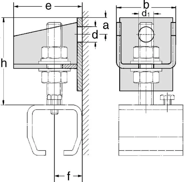 Mea - TB335330 - Wandhalterung Einfach Gr.3