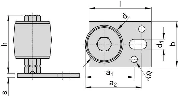 Mea - TB336650 - Aussenfuehrungsrolle mit Platte