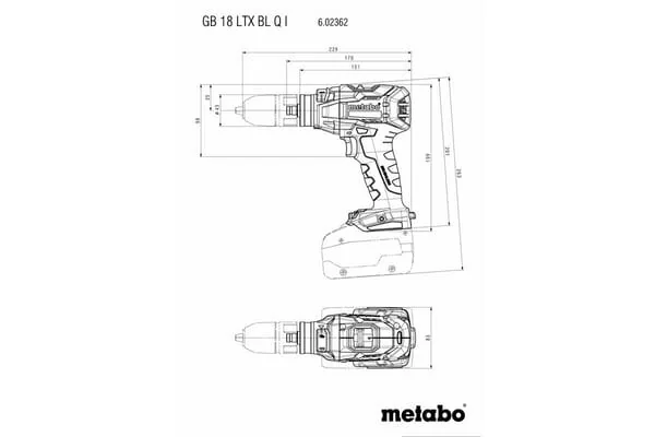 Metabo - 602362660MET - GB 18 LTX BL Q I Akku-Gewindeschneider