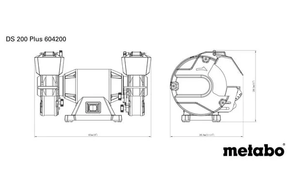Metabo - 604200000MET - Tischschleifer DS 200 Plus