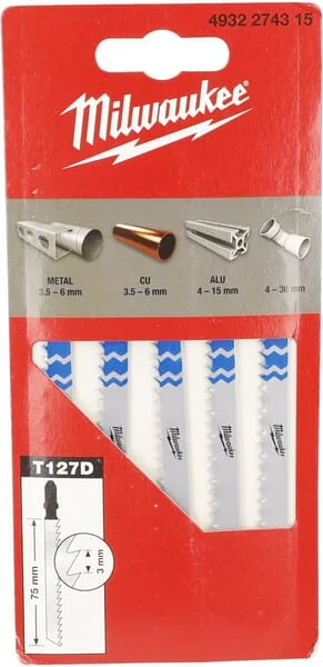 Milwaukee - 4932274315 - Saegblaetter Alu 75x3mm 5 Stk