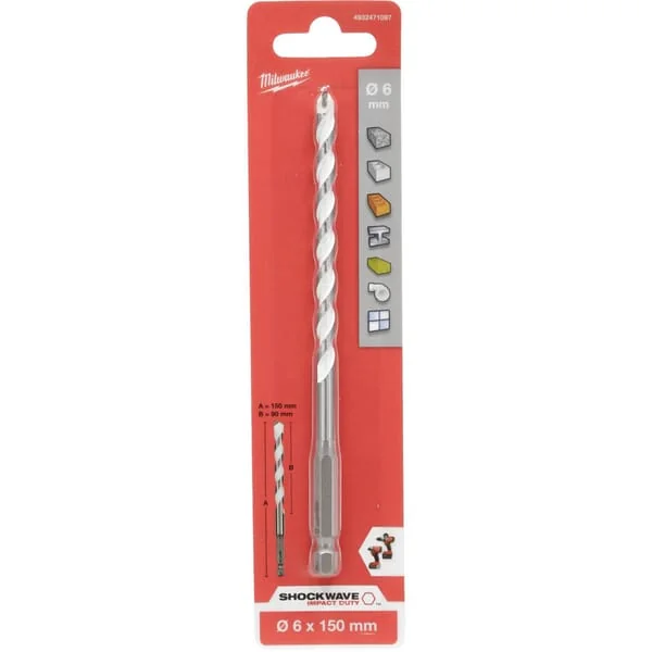 Milwaukee - 4932471097 - Bohrer 6x150mm TCT Allzweck