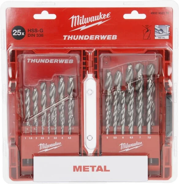 Milwaukee - 4932493870 - Metall-Spiralbohrerset 25-teilig