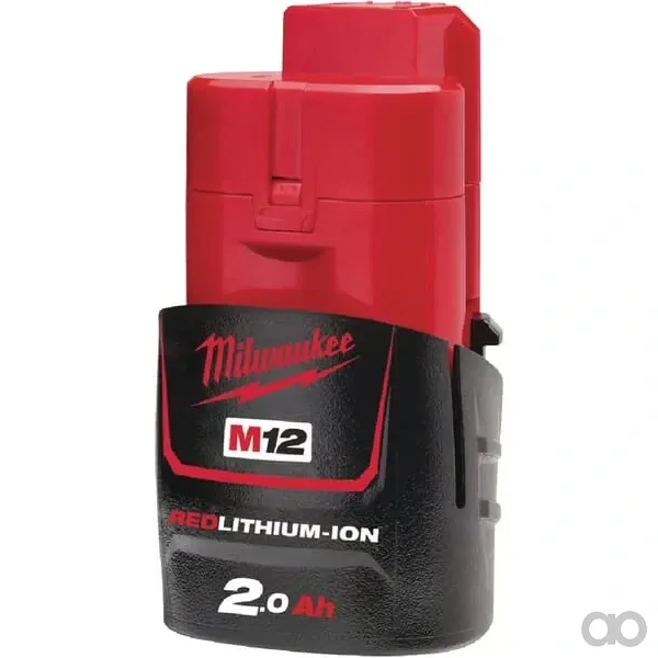 Milwaukee - M12B2 - Batterie 12V 2,0 Ah Rot Li-Ion