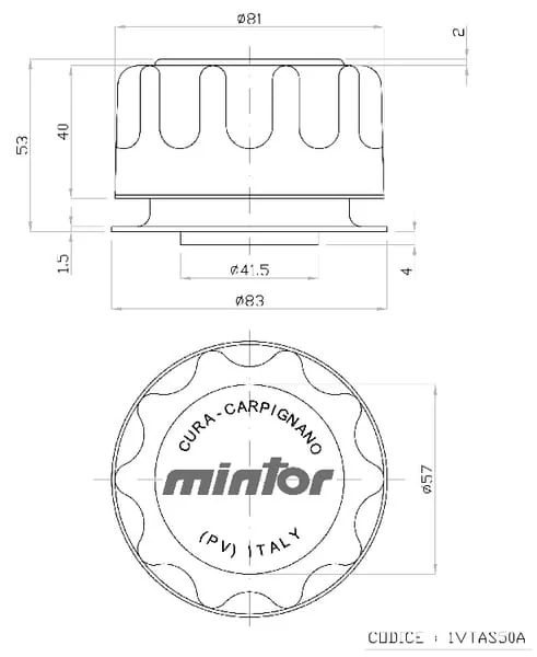 Mintor - TAL4080 - Tankfuellstutzen komplett/ Schweissflansch TCARS4080