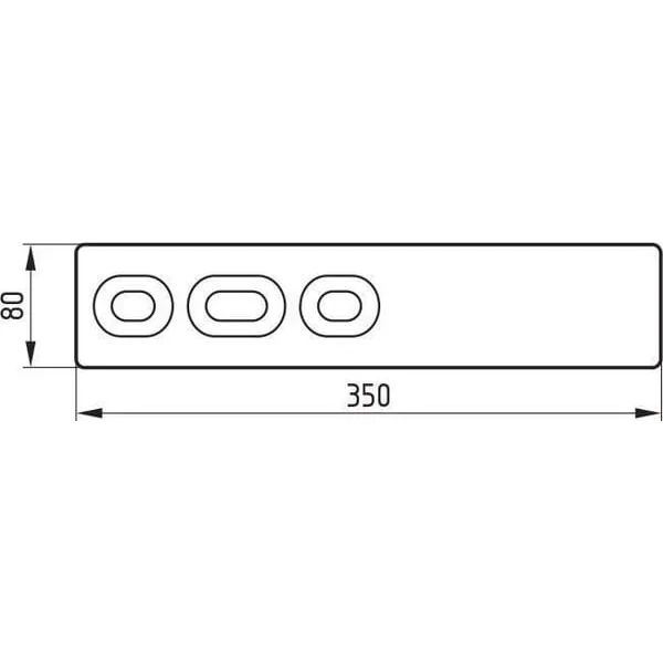 Molbro - 5040217001320 - Kultivatorzinke 350x80mm Rechts/Links, Flach, 3-Loch, Geeignet fuer Kverneland