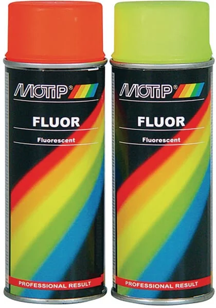Motip - 04020 - Fluoreszierende Farbe Rot/Orange, 400 ml