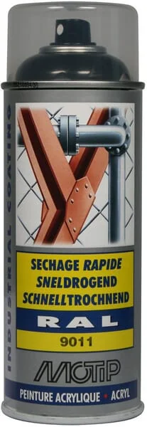 Motip - 07158 - RAL 9011 Acrylspray Graphitschwarz