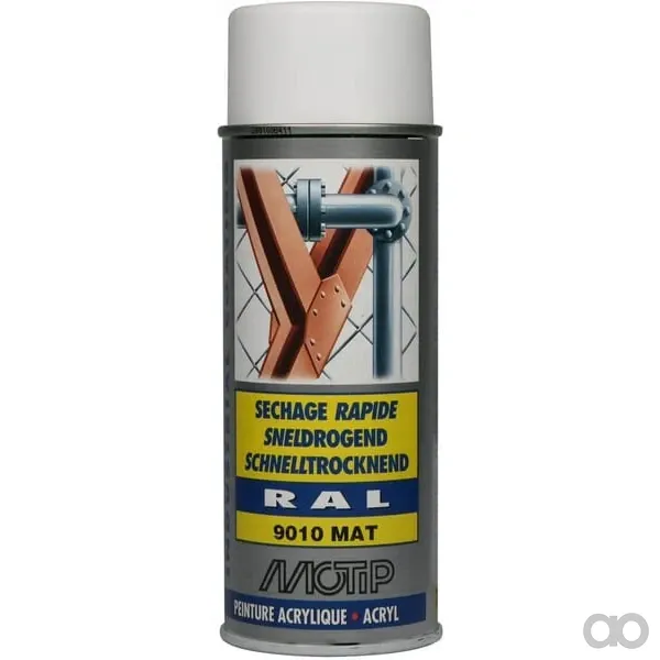 Motip - 07166 - Acrylspray RAL 9010 Reinweiss