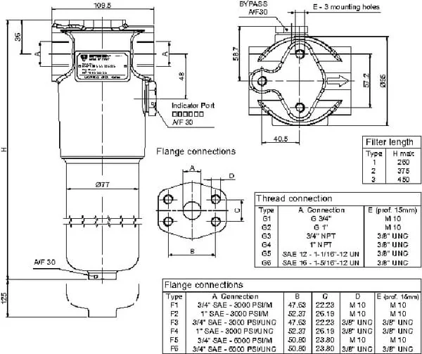 MP Filtri - FHP1351A10 - Druckfilter 3/4