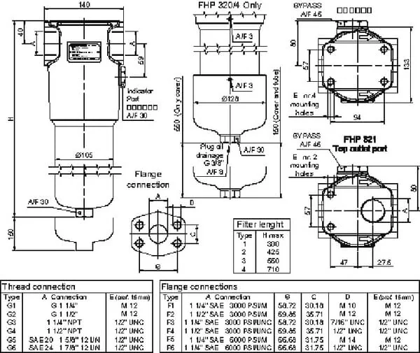 MP Filtri - FHP3203A25 - Pressfilter FHP 320-3-A25