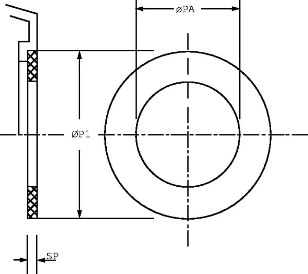 MP Filtri - L904FS300 - Mittelring Diameter 50,8x115x3,5mm MP Filtri