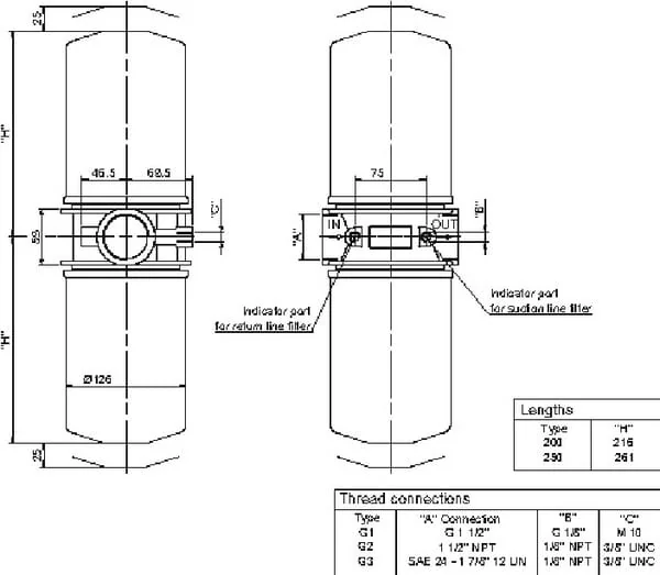 MP Filtri - MPS9200RG1 - Kopf Mps200/250-R-G1, 1 1/2" BSP