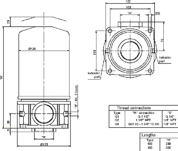 MP Filtri - MST9100G1T - Filterkopf 1 1/2 Zoll MST1XX