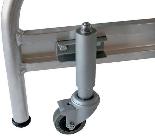 Munk - 50069GST - Lenkrolle, Gummilaufrad Diameter 50, Metallstiel Mit Sicherungsring, Guenzburger Steigtechnik