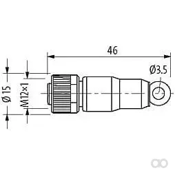 MURR ELEKTRONIK - M12TRESF - Abschlusswiderstand M12 Weiblich