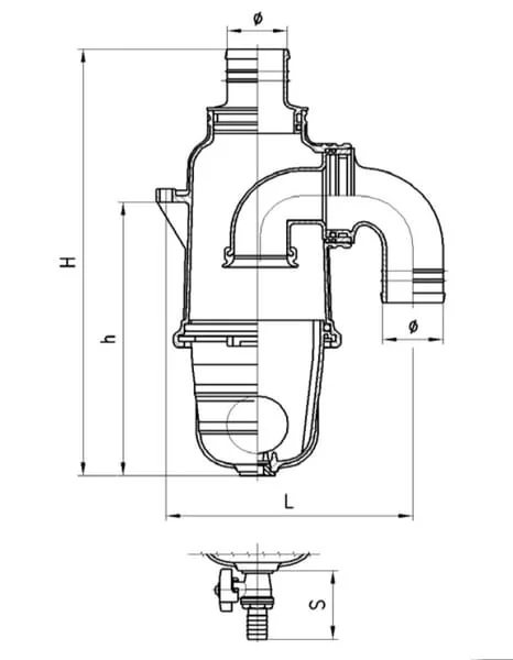 MZ - 0060027 - Siphon 60mm