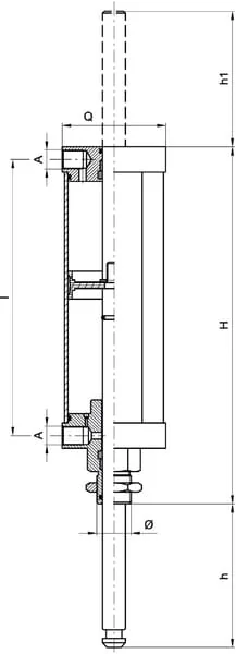 Mz - 4000572MZ - Pn. Zyl. 4"+Durchgehende Kolbenstange