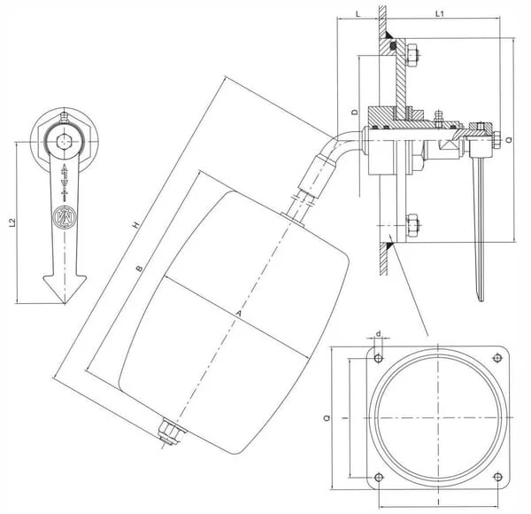 MZ - ARZO0434100150S - Fuellstandsanzeiger l= 1000mm Mit Sensor