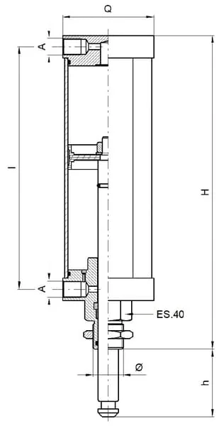 MZ - ARZO0570200000 - Pneumatischer Zylinder 8"