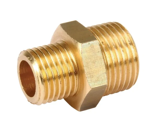 MZ - FG245112114MS - Messing-Nippel 2x M 1 1/2" x 1 1/4"