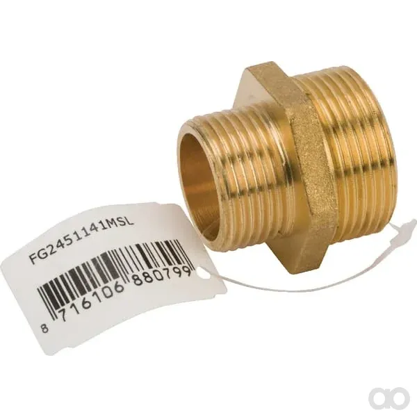 Mz - FG2451141MSL - Nippel 2xbu 1 1/4" x 1", Fittings, Messingfittings, Gewindefittings