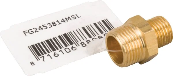 MZ - FG2453814MSL - Messing-Nippel 2x M 3/8" x 1/4"