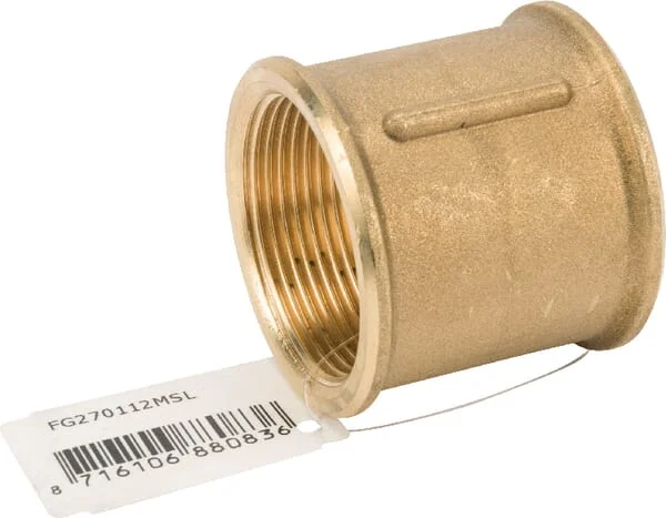 MZ - FG270112MSL - Messing-Kupplung 2x F 1 1/2"